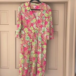 Lilly Pulitzer XL faux wrap dress
